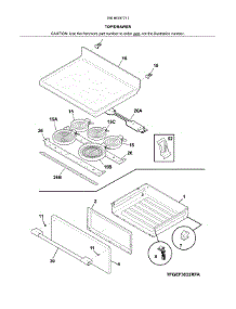 Top / Drawer parts for Kenmore Range 790.96197711 (79096197711, 790 96197711) from AppliancePartsPros.com