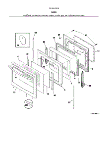Door parts for Kenmore Range 790.94243314 (79094243314, 790 94243314) from AppliancePartsPros.com