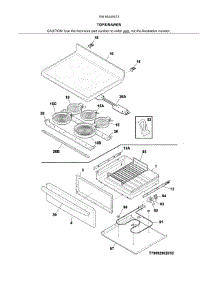 Top / Drawer parts for Kenmore Range 790.94249313 (79094249313, 790 94249313) from AppliancePartsPros.com