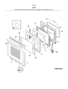 Door parts for Kenmore Range 790.95052313 (79095052313, 790 95052313) from AppliancePartsPros.com
