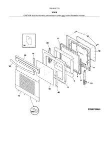 Door parts for Kenmore Range 790.96197712 (79096197712, 790 96197712) from AppliancePartsPros.com
