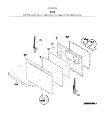 Door parts for Kenmore Range 790.93022312 (79093022312, 790 93022312) from AppliancePartsPros.com