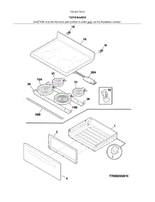 Top / Drawer parts for Kenmore Range 790.94179314 (79094179314, 790 94179314) from AppliancePartsPros.com