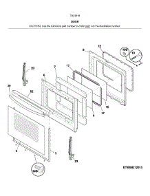 Door parts for Kenmore Range 790.96189713 (79096189713, 790 96189713) from AppliancePartsPros.com