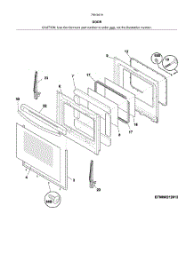 Door parts for Kenmore Range 790.94192313 (79094192313, 790 94192313) from AppliancePartsPros.com