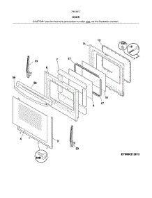 Door parts for Kenmore Range 790.94172311 (79094172311, 790 94172311) from AppliancePartsPros.com