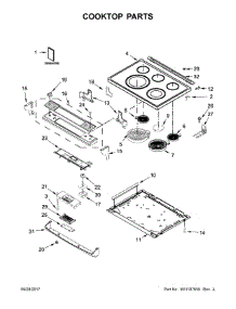 Cooktop Parts parts for Kenmore Range 664.C95123611 (664C95123611, 664 C95123611) from AppliancePartsPros.com
