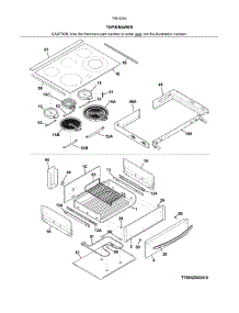 Top / Drawer parts for Kenmore Range 790.42543318 (79042543318, 790 42543318) from AppliancePartsPros.com