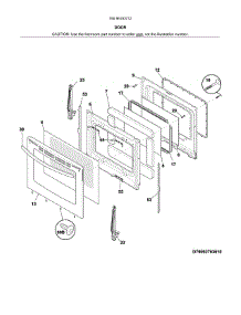 Door parts for Kenmore Range 790.96183712 (79096183712, 790 96183712) from AppliancePartsPros.com