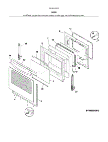 Door parts for Kenmore Range 790.94143312 (79094143312, 790 94143312) from AppliancePartsPros.com