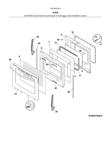 Door parts for Kenmore Range 790.94203314 (79094203314, 790 94203314) from AppliancePartsPros.com