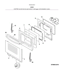 Door parts for Kenmore Range 790.94149313 (79094149313, 790 94149313) from AppliancePartsPros.com