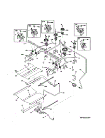 Burner parts for Kenmore Range 790.32673610 (79032673610, 790 32673610) from AppliancePartsPros.com
