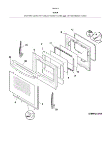 Door parts for Kenmore Range 790.94142312 (79094142312, 790 94142312) from AppliancePartsPros.com
