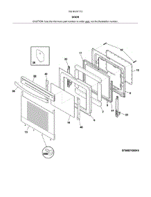 Door parts for Kenmore Range 790.96197710 (79096197710, 790 96197710) from AppliancePartsPros.com