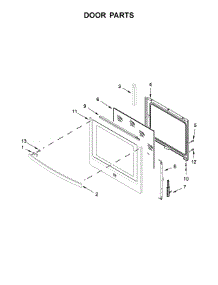 Door Parts parts for Kenmore Range 664.95123611 (66495123611, 664 95123611) from AppliancePartsPros.com