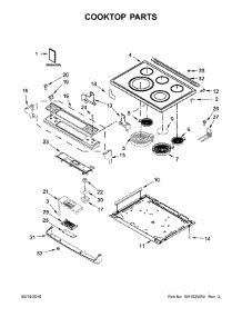 Cooktop Parts parts for Kenmore Range 664.95123610 (66495123610, 664 95123610) from AppliancePartsPros.com