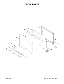 Door Parts parts for Kenmore Range 664.95123610 (66495123610, 664 95123610) from AppliancePartsPros.com