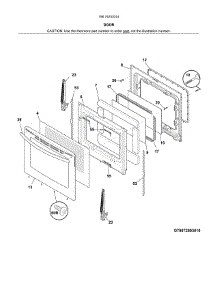 Door parts for Kenmore Range 790.74233314 (79074233314, 790 74233314) from AppliancePartsPros.com