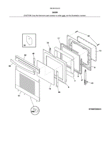 Door parts for Kenmore Range 790.95103412 (79095103412, 790 95103412) from AppliancePartsPros.com