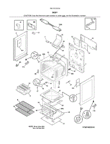 Body parts for Kenmore Range 790.74133314 (79074133314, 790 74133314) from AppliancePartsPros.com