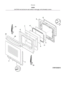Door parts for Kenmore Range 790.74232314 (79074232314, 790 74232314) from AppliancePartsPros.com