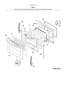 Door parts for Kenmore Range 790.96183710 (79096183710, 790 96183710) from AppliancePartsPros.com