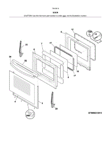 Door parts for Kenmore Range 790.96184710 (79096184710, 790 96184710) from AppliancePartsPros.com