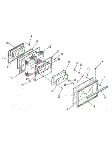 Oven Door Section parts for Kenmore Range 911.9389180 (9119389180, 911 9389180) from AppliancePartsPros.com
