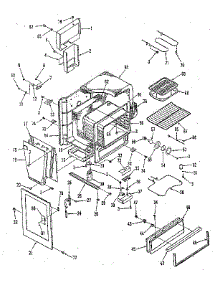 Oven Body Section parts for Kenmore Range 911.9698890 (9119698890, 911 9698890) from AppliancePartsPros.com