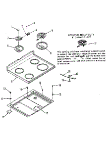 Main Top Section parts for Kenmore Range 911.6408710 (9116408710, 911 6408710) from AppliancePartsPros.com