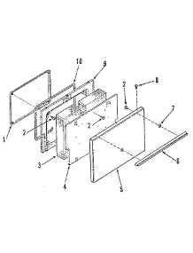 Oven Door Section parts for Kenmore Range 911.6408710 (9116408710, 911 6408710) from AppliancePartsPros.com