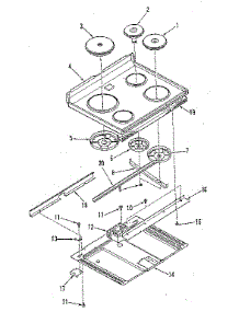Main Top Section parts for Kenmore Range 911.9398710 (9119398710, 911 9398710) from AppliancePartsPros.com