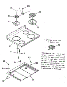 Top Section parts for Kenmore Range 911.9189180 (9119189180, 911 9189180) from AppliancePartsPros.com
