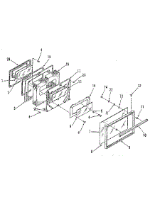Oven Door Section parts for Kenmore Range 911.4558813 (9114558813, 911 4558813) from AppliancePartsPros.com