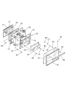 Oven Door Section parts for Kenmore Range 911.455881B (911455881B, 911 455881B) from AppliancePartsPros.com