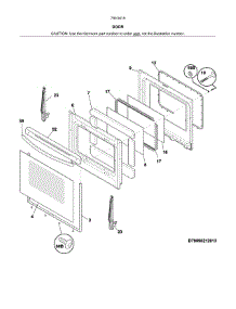 Door parts for Kenmore Range 790.94199312 (79094199312, 790 94199312) from AppliancePartsPros.com