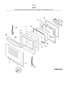 Door parts for Kenmore Range 790.94184311 (79094184311, 790 94184311) from AppliancePartsPros.com