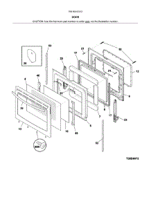 Door parts for Kenmore Range 790.94243312 (79094243312, 790 94243312) from AppliancePartsPros.com
