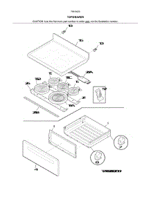 Top / Drawer parts for Kenmore Range 790.94202312 (79094202312, 790 94202312) from AppliancePartsPros.com