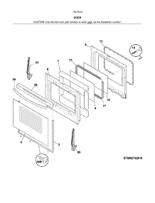 Door parts for Kenmore Range 790.94204312 (79094204312, 790 94204312) from AppliancePartsPros.com
