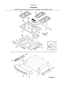 Top / Drawer parts for Kenmore Range 790.32603317 (79032603317, 790 32603317) from AppliancePartsPros.com