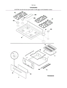 Top / Drawer parts for Kenmore Range 790.73432314 (79073432314, 790 73432314) from AppliancePartsPros.com