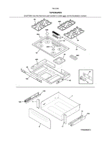 Top / Drawer parts for Kenmore Range 790.32602316 (79032602316, 790 32602316) from AppliancePartsPros.com