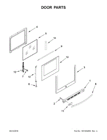 Door Parts parts for Kenmore Range 664.75123610 (66475123610, 664 75123610) from AppliancePartsPros.com