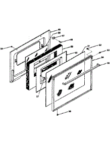 Oven Door parts for Kenmore Range 119.7488810 (1197488810, 119 7488810) from AppliancePartsPros.com
