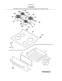 Top / Drawer parts for Kenmore Range 790.93003313 (79093003313, 790 93003313) from AppliancePartsPros.com