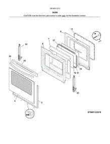 Door parts for Kenmore Range 790.93013313 (79093013313, 790 93013313) from AppliancePartsPros.com