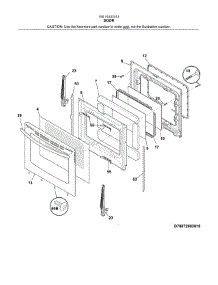Door parts for Kenmore Range 790.74333313 (79074333313, 790 74333313) from AppliancePartsPros.com
