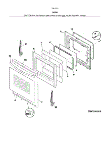 Door parts for Kenmore Range 790.74139313 (79074139313, 790 74139313) from AppliancePartsPros.com